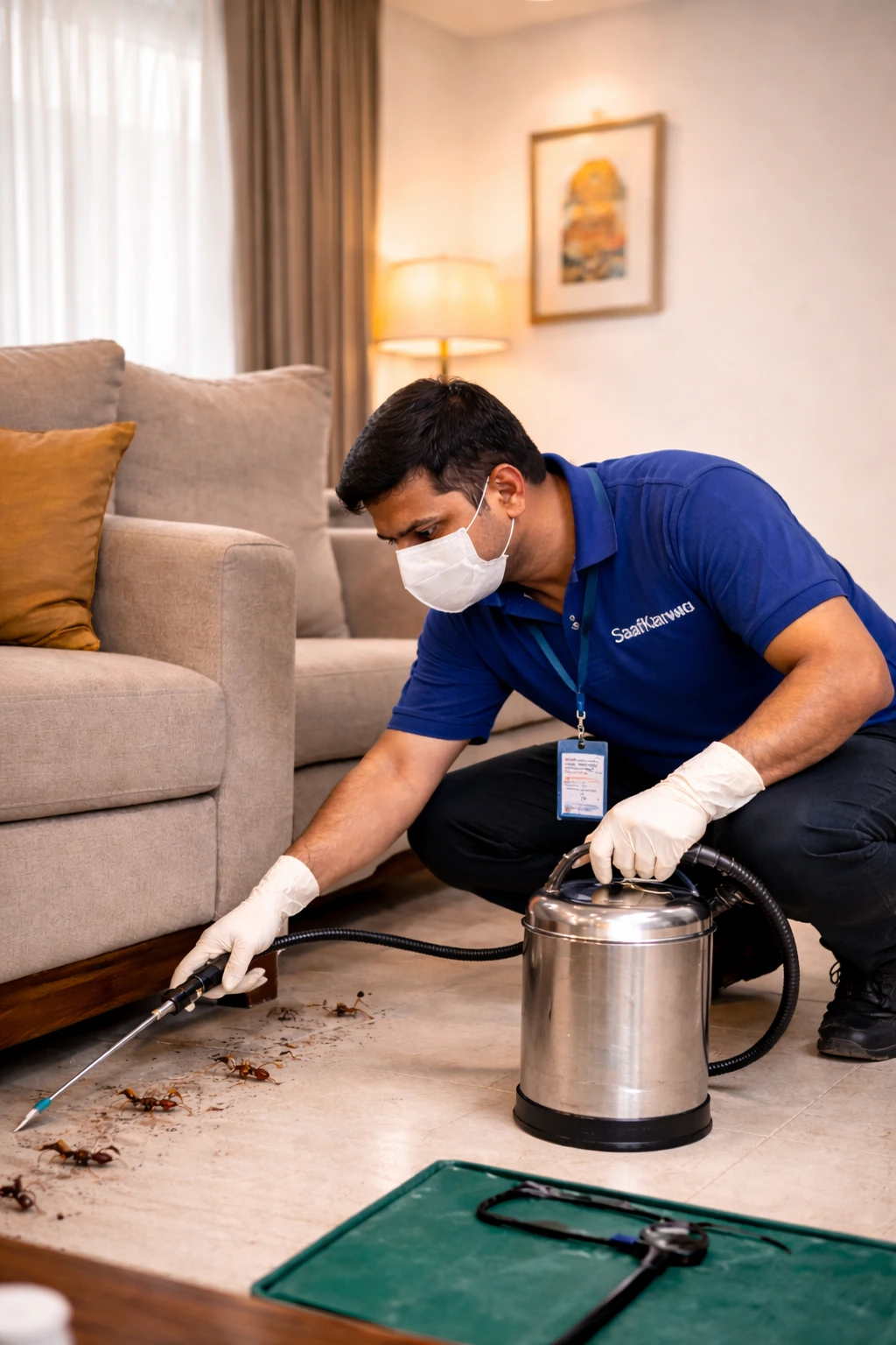 Professional pest control service by SaafKarwao for home and office safety