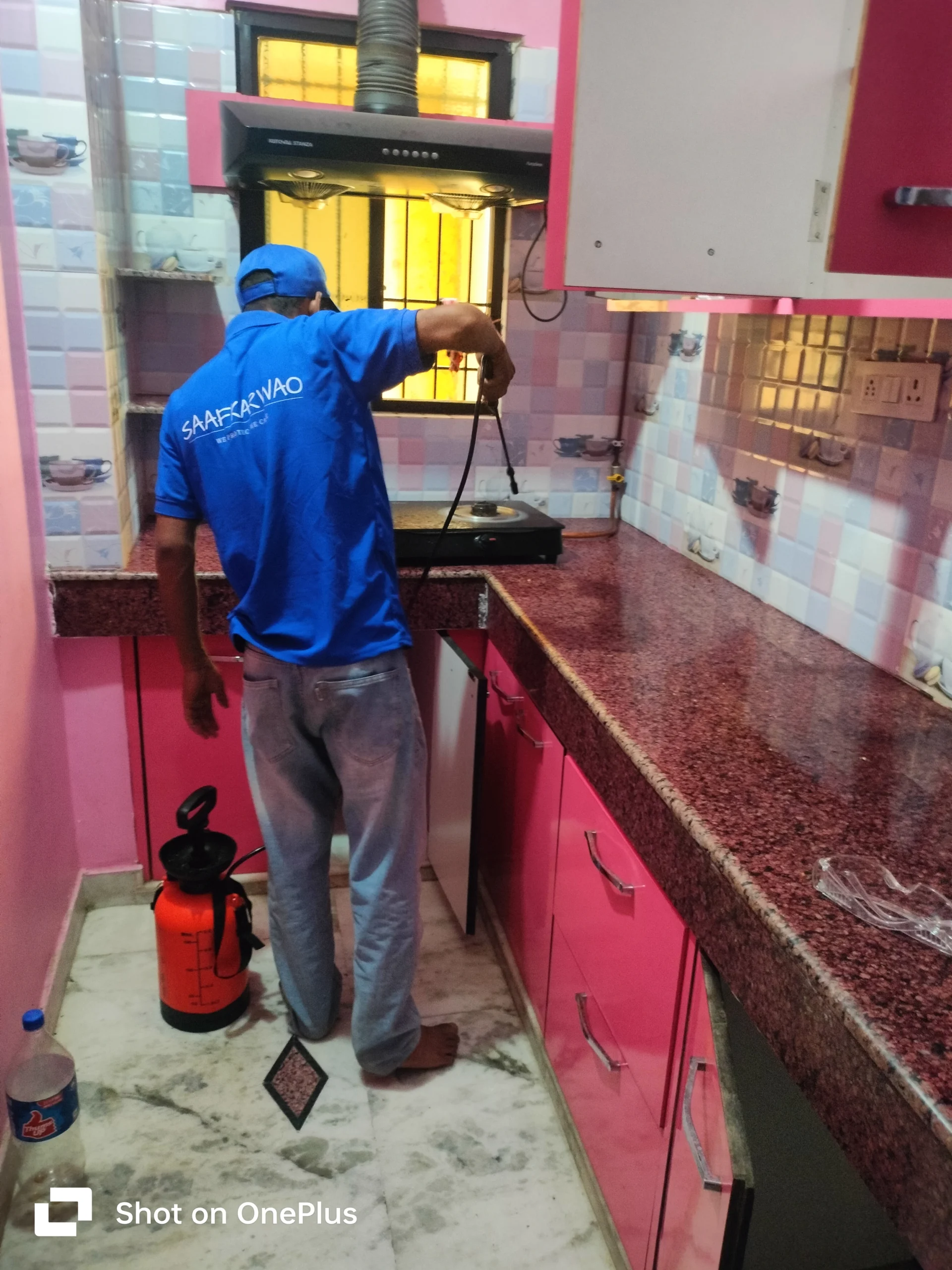Professional kitchen cleaning and pest control by SaafKarwao